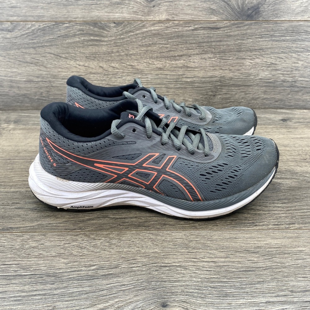 Asics Gel-Excite 6 Mens Grey Peach Running Shoes Low Top Sneakers Size 6